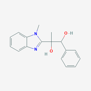 molecular formula C17H18N2O2 B262427 2-(1-Methylbenzimidazol-2-yl)-1-phenylpropane-1,2-diol 