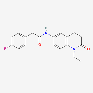 N~1~-(1-ethyl-2-oxo-1,2,3,4-tetrahydro-6-quinolinyl)-2-(4-fluorophenyl)acetamide