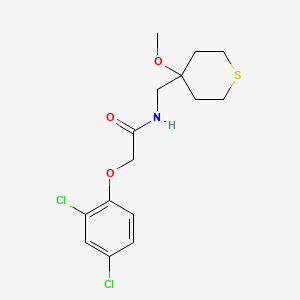 molecular formula C15H19Cl2NO3S B2624276 2-(2,4-dichlorophenoxy)-N-((4-methoxytetrahydro-2H-thiopyran-4-yl)methyl)acetamide CAS No. 2034399-14-7