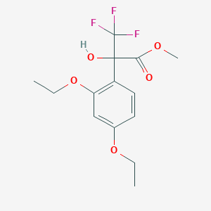 molecular formula C14H17F3O5 B262428 Methyl 2-(2,4-diethoxyphenyl)-3,3,3-trifluoro-2-hydroxypropanoate 