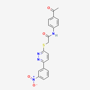 B2624300 N-(4-acetylphenyl)-2-[6-(3-nitrophenyl)pyridazin-3-yl]sulfanylacetamide CAS No. 893997-97-2
