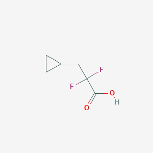 molecular formula C6H8F2O2 B2624303 3-Cyclopropyl-2,2-difluoropropanoic acid CAS No. 1556048-70-4