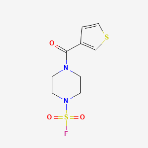 molecular formula C9H11FN2O3S2 B2624308 4-(Thiophene-3-carbonyl)piperazine-1-sulfonyl fluoride CAS No. 2361769-81-3