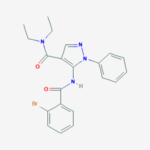 molecular formula C21H21BrN4O2 B262432 5-[(2-bromobenzoyl)amino]-N,N-diethyl-1-phenyl-1H-pyrazole-4-carboxamide 