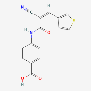 molecular formula C15H10N2O3S B2624327 4-[[(Z)-2-cyano-3-thiophen-3-ylprop-2-enoyl]amino]benzoic acid CAS No. 1212787-76-2