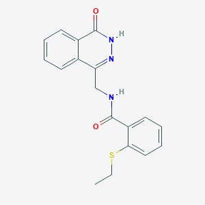 molecular formula C18H17N3O2S B2624328 2-ethylsulfanyl-N-[(4-oxo-3H-phthalazin-1-yl)methyl]benzamide CAS No. 899745-78-9