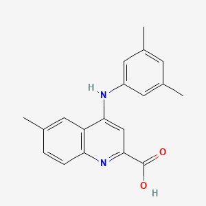 molecular formula C19H18N2O2 B2624351 4-[(3,5-Dimethylphenyl)amino]-6-methylquinoline-2-carboxylic acid CAS No. 1030089-98-5