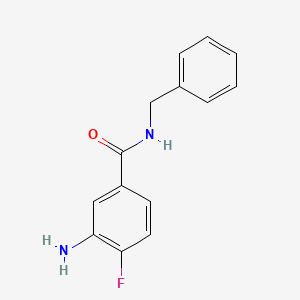 molecular formula C14H13FN2O B2624364 3-amino-N-benzyl-4-fluorobenzamide CAS No. 301527-69-5