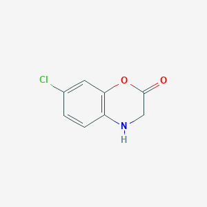 molecular formula C8H6ClNO2 B2624373 7-Chloro-3,4-dihydro-benzo[1,4]oxazin-2-one CAS No. 610267-66-8