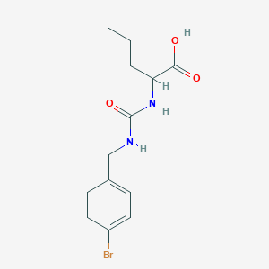 molecular formula C13H17BrN2O3 B2624375 2-({[(4-Bromophenyl)methyl]carbamoyl}amino)pentanoic acid CAS No. 1396965-91-5