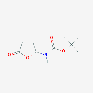 molecular formula C9H15NO4 B2624381 tert-butyl N-(5-Oxooxolan-2-yl)carbamate CAS No. 1956382-26-5