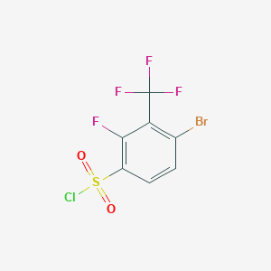 molecular formula C7H2BrClF4O2S B2624386 4-Bromo-2-fluoro-3-(trifluoromethyl)benzenesulfonyl chloride CAS No. 2366994-51-4