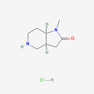 molecular formula C8H15ClN2O B2624415 (3As,7aR)-1-methyl-3a,4,5,6,7,7a-hexahydro-3H-pyrrolo[3,2-c]pyridin-2-one;hydrochloride CAS No. 2174007-70-4