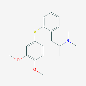 molecular formula C19H25NO2S B262443 1-{2-[(3,4-dimethoxyphenyl)sulfanyl]phenyl}-N,N-dimethyl-2-propanamine 