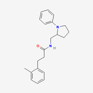 molecular formula C21H26N2O B2624438 N-((1-phenylpyrrolidin-2-yl)methyl)-3-(o-tolyl)propanamide CAS No. 1797859-58-5
