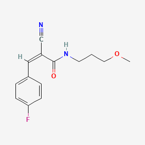B2624444 (Z)-2-Cyano-3-(4-fluorophenyl)-N-(3-methoxypropyl)prop-2-enamide CAS No. 365520-04-3