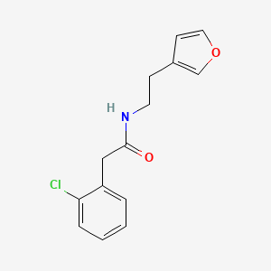 molecular formula C14H14ClNO2 B2624450 2-(2-chlorophenyl)-N-(2-(furan-3-yl)ethyl)acetamide CAS No. 1448031-18-2