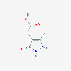B2624451 (5-Methyl-3-oxo-2,3-dihydro-1H-pyrazol-4-YL)acetic acid CAS No. 915919-78-7