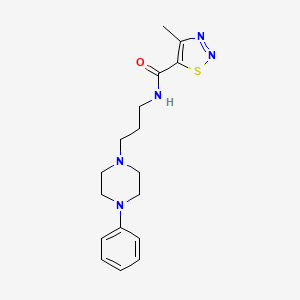 B2624456 4-methyl-N-(3-(4-phenylpiperazin-1-yl)propyl)-1,2,3-thiadiazole-5-carboxamide CAS No. 1210487-43-6