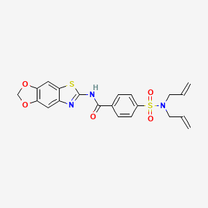 B2624458 N-([1,3]dioxolo[4',5':4,5]benzo[1,2-d]thiazol-6-yl)-4-(N,N-diallylsulfamoyl)benzamide CAS No. 892843-89-9