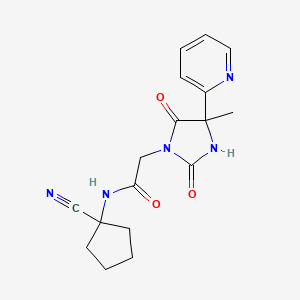 B2624460 N-(1-cyanocyclopentyl)-2-[4-methyl-2,5-dioxo-4-(pyridin-2-yl)imidazolidin-1-yl]acetamide CAS No. 1311739-30-6