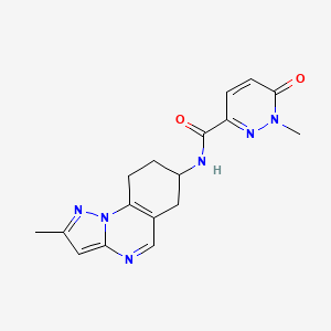 B2624463 1-methyl-N-{2-methyl-6H,7H,8H,9H-pyrazolo[1,5-a]quinazolin-7-yl}-6-oxo-1,6-dihydropyridazine-3-carboxamide CAS No. 2097860-59-6