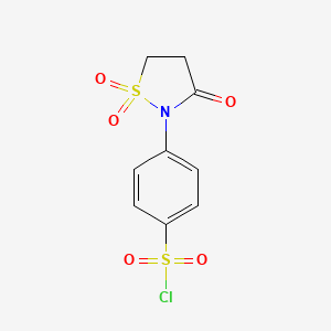 B2624466 4-(1,1,3-Trioxo-1$l^{6},2-thiazolidin-2-yl)benzene-1-sulfonyl chloride CAS No. 889940-71-0