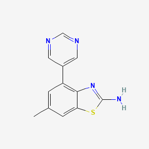 B2624475 6-Methyl-4-(pyrimidin-5-yl)benzo[d]thiazol-2-amine CAS No. 2108726-16-3