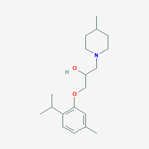 molecular formula C19H31NO2 B262448 1-(2-Isopropyl-5-methylphenoxy)-3-(4-methyl-1-piperidinyl)-2-propanol 