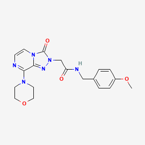 molecular formula C19H22N6O4 B2624484 N-(4-methoxybenzyl)-2-(8-morpholino-3-oxo-[1,2,4]triazolo[4,3-a]pyrazin-2(3H)-yl)acetamide CAS No. 1251620-30-0