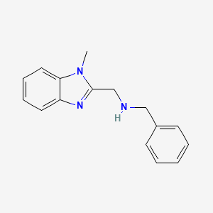 molecular formula C16H17N3 B2624485 N-Benzyl-N-[(1-methyl-1H-benzimidazol-2-YL)methyl]amine CAS No. 342385-29-9