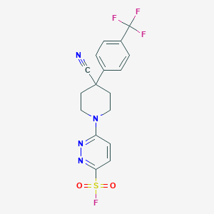 6-[4-Cyano-4-[4-(trifluoromethyl)phenyl]piperidin-1-yl]pyridazine-3-sulfonyl fluoride