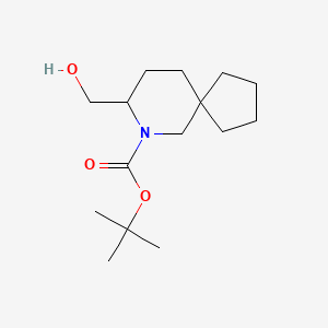 molecular formula C15H27NO3 B2624490 Tert-butyl 8-(hydroxymethyl)-7-azaspiro[4.5]decane-7-carboxylate CAS No. 2138297-81-9
