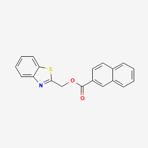 molecular formula C19H13NO2S B2624491 Benzo[d]thiazol-2-ylmethyl 2-naphthoate CAS No. 329903-23-3