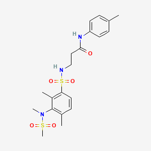 molecular formula C20H27N3O5S2 B2624499 3-(2,4-dimethyl-3-(N-methylmethylsulfonamido)phenylsulfonamido)-N-(p-tolyl)propanamide CAS No. 881936-77-2