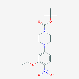 molecular formula C17H25N3O5 B2624506 Tert-butyl 4-(3-ethoxy-4-nitrophenyl)piperazine-1-carboxylate CAS No. 1803581-04-5