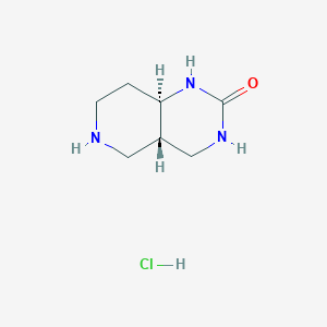 molecular formula C7H14ClN3O B2624510 (4As,8aR)-3,4,4a,5,6,7,8,8a-octahydro-1H-pyrido[4,3-d]pyrimidin-2-one;hydrochloride CAS No. 2460739-50-6