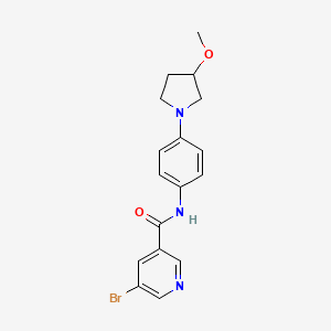 5-bromo-N-(4-(3-methoxypyrrolidin-1-yl)phenyl)nicotinamide