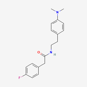 molecular formula C18H21FN2O B2624517 N-(4-(dimethylamino)phenethyl)-2-(4-fluorophenyl)acetamide CAS No. 953243-77-1