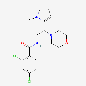 B2624537 2,4-dichloro-N-(2-(1-methyl-1H-pyrrol-2-yl)-2-morpholinoethyl)benzamide CAS No. 1049407-67-1