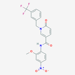 B2624540 N-(2-methoxy-4-nitrophenyl)-6-oxo-1-(3-(trifluoromethyl)benzyl)-1,6-dihydropyridine-3-carboxamide CAS No. 942009-71-4
