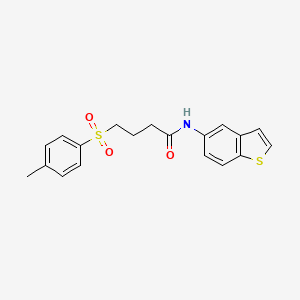 molecular formula C19H19NO3S2 B2624544 N-(benzo[b]thiophen-5-yl)-4-tosylbutanamide CAS No. 941878-51-9