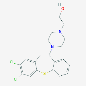 molecular formula C20H22Cl2N2OS B262455 2-[4-(2,3-Dichloro-10,11-dihydrodibenzo[b,f]thiepin-10-yl)-1-piperazinyl]ethanol 