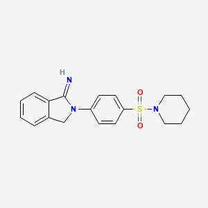 molecular formula C19H21N3O2S B2624568 2-[4-(piperidine-1-sulfonyl)phenyl]-2,3-dihydro-1H-isoindol-1-imine CAS No. 721416-33-7