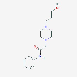 molecular formula C15H23N3O2 B262457 2-[4-(3-hydroxypropyl)-1-piperazinyl]-N-phenylacetamide 