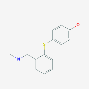 molecular formula C16H19NOS B262459 N-{2-[(4-methoxyphenyl)sulfanyl]benzyl}-N,N-dimethylamine 