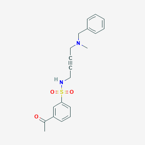 molecular formula C20H22N2O3S B2624600 3-acetyl-N-(4-(benzyl(methyl)amino)but-2-yn-1-yl)benzenesulfonamide CAS No. 1396843-62-1