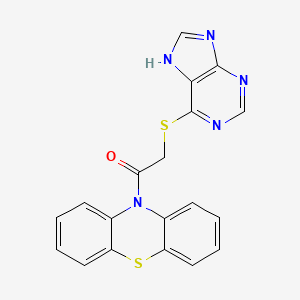 molecular formula C19H13N5OS2 B2624606 1-(10H-phenothiazin-10-yl)-2-(7H-purin-6-ylsulfanyl)ethanone CAS No. 924861-24-5
