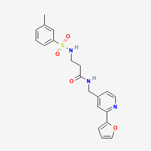 N-((2-(furan-2-yl)pyridin-4-yl)methyl)-3-(3-methylphenylsulfonamido)propanamide