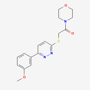 molecular formula C17H19N3O3S B2624618 2-((6-(3-Methoxyphenyl)pyridazin-3-yl)thio)-1-morpholinoethanone CAS No. 893989-01-0
